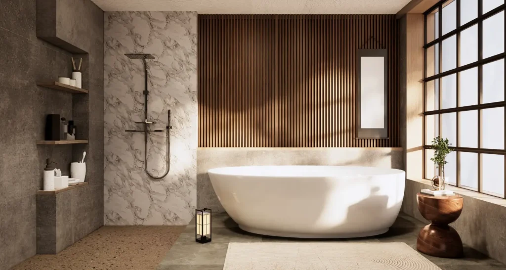 Modern bathroom with elegant design.